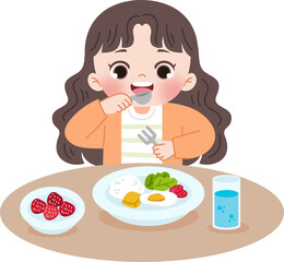 kid eating a meal