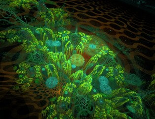 Imaginatory fractal abstract background Image