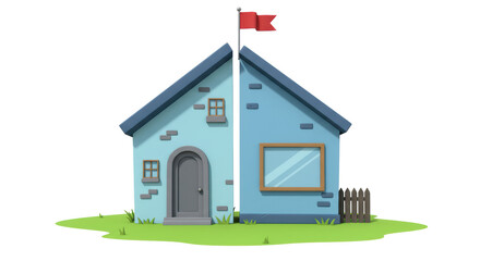 Isolated divided house