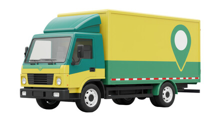 Isolated Delivery Truck