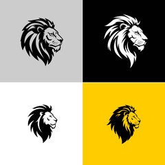 Lion Head Logo Vector Illustrations: Creative