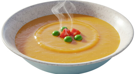 Isolated Bowl of Vegetable Soup