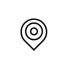 Black location pin icon. Map pointer marker. Destination and location symbol
