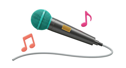 Isolated Microphone with Music Notes