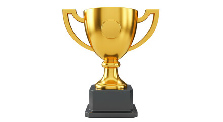 Isolated Golden Trophy