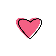 Love icon, herat icon, vector symbol icon of love