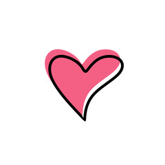 Love icon, herat icon, vector symbol icon of love