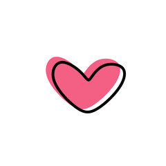Love icon, herat icon, vector symbol icon of love