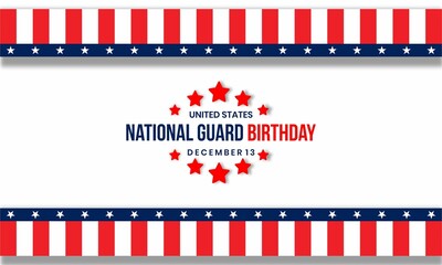 U.S. National Guard Birthday , vektor background banner.