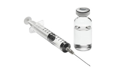 Isolated Syringe and Vial