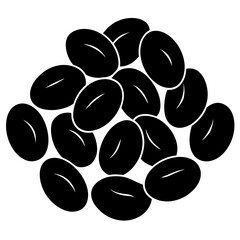 beens silhouette vector illustration