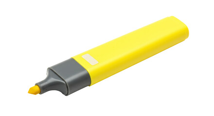 Isolated yellow highlighter marker