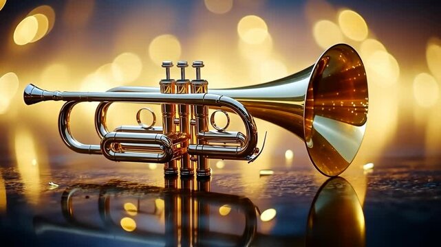 Golden Trumpet in a Sparkling Night