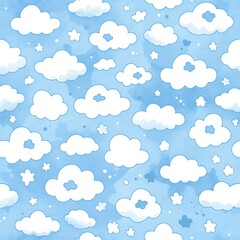 Cute Cloud Pattern Background
