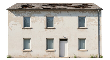 Isolated Old House Facade