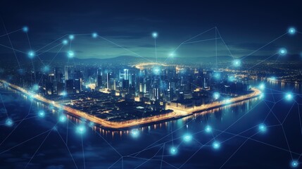 5G, 6G, Big data wireless network, high speed internet, cloud computing or connect diagram technology, Data storage, service, synchronize, online, financial, Connectivity global, smart city, Gen AI