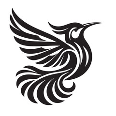 Fototapeta premium Bird silhouette illustration design