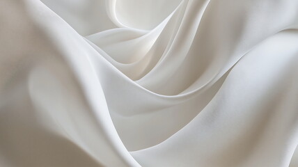 Obraz premium Smooth flowing structure of pure white lines creating elegant curves and minimalist wave design