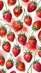 seamless pattern with strawberries