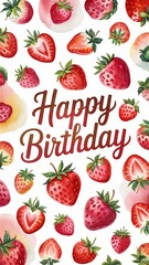 vector illustration of a strawberry background