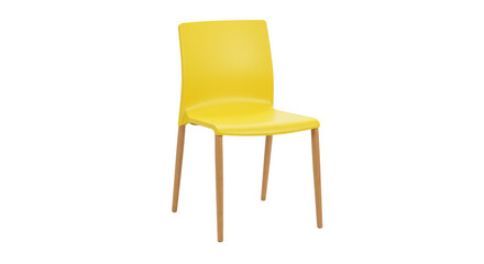 Isolated Yellow Modern Chair