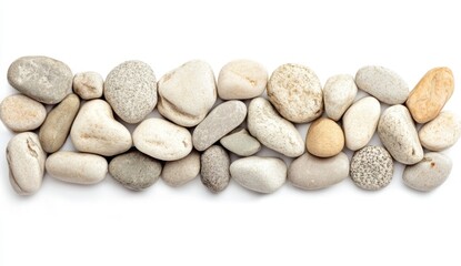 Smooth Pebbles in Various Shades for Natural Decoration Use