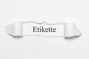 Etikette	
