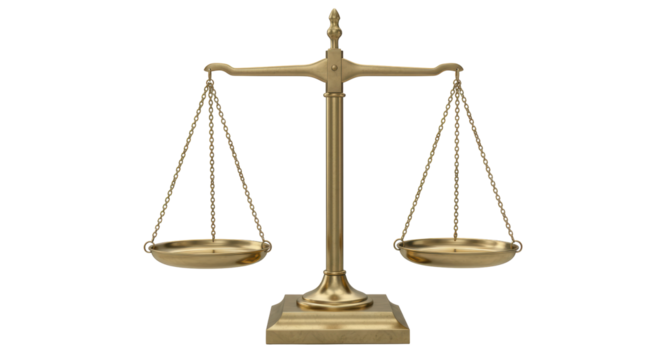 Isolated Scales of Justice