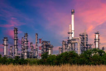 Industrial oil and gas refinery industrial factory plant at oil and gas refinery zone, Business oil and gas industrial plant, Oil and gas refinery petrochemical plant industrial.