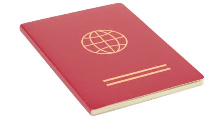 Isolated Red Passport