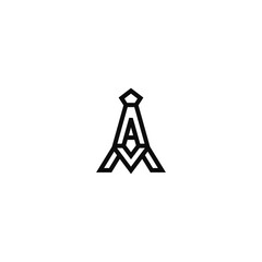 Tie AM letters company logo.