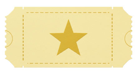 Isolated Star Ticket
