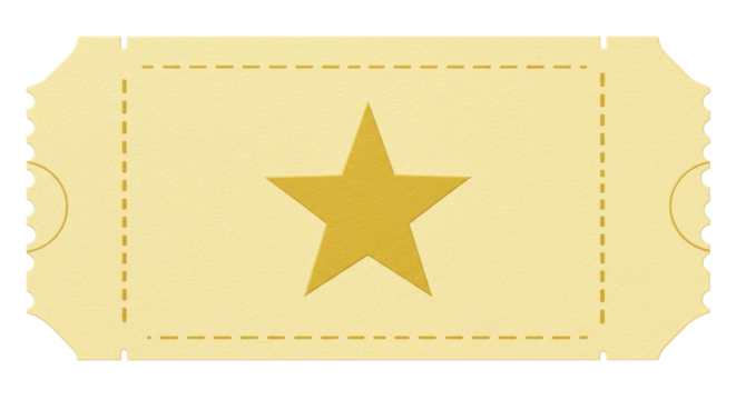 Isolated Star Ticket - Powered by Adobe