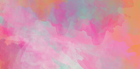 Pretty Pink Watercolor Abstract Digital Painting Background. Sweet pastel watercolor paper texture for backgrounds. Abstract watercolor background with space Abstract colored textures and backgrounds