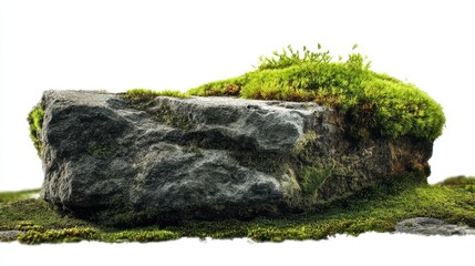 A moss-covered rock showcasing nature's serene beauty.