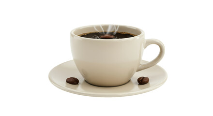 Obraz premium Isolated Coffee Cup with Beans