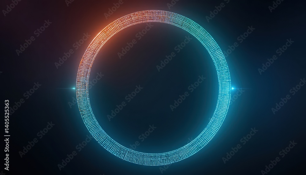 Aufkleber dynamic digital circle animation abstract visualization technology insights dark background high-tec