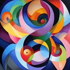 Abstract vibrant swirling shapes (1)