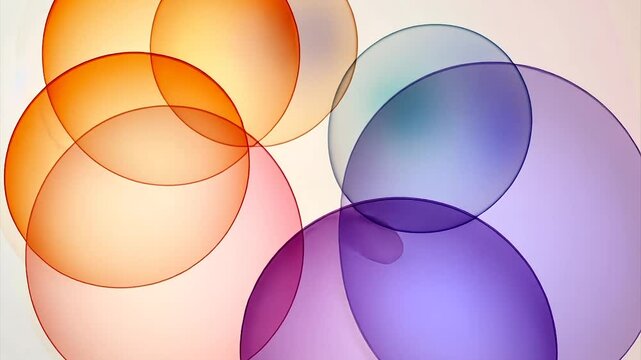 Abstract colorful overlapping circles background