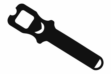 bottle opener silhouette vector illustration black