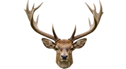 Isolated Red Deer Head