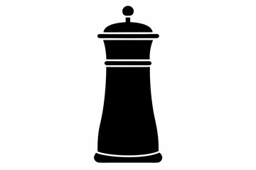 pepper grinder silhouette vector illustration black