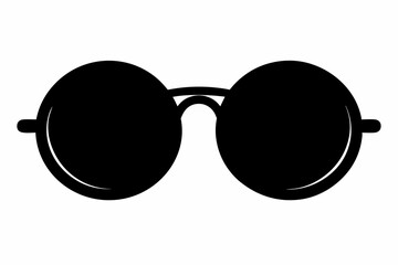 round sunglasses design silhouette vector illustration