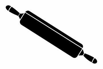 rolling pin with handles silhouette vector illustration