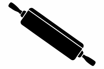 rolling pin with handles silhouette vector illustration