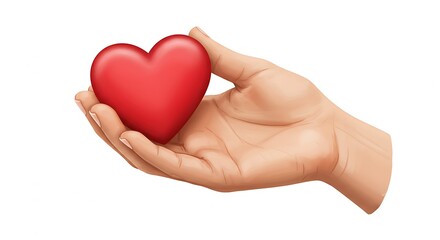Heart's Gentle Embrace AI Generated