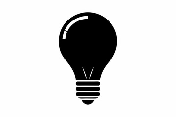 Fototapeta premium smart light bulb silhouette vector illustration black