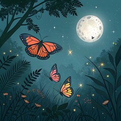 butterfly and stars