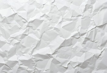 Fototapeta premium Minimal White Crinkled Paper Texture Background For Posters, Announcements, and Background Design