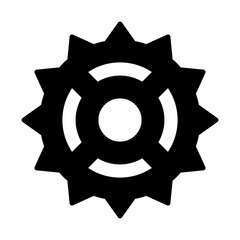 Obraz premium Cogwheel Gear Mechanism Solid Icon